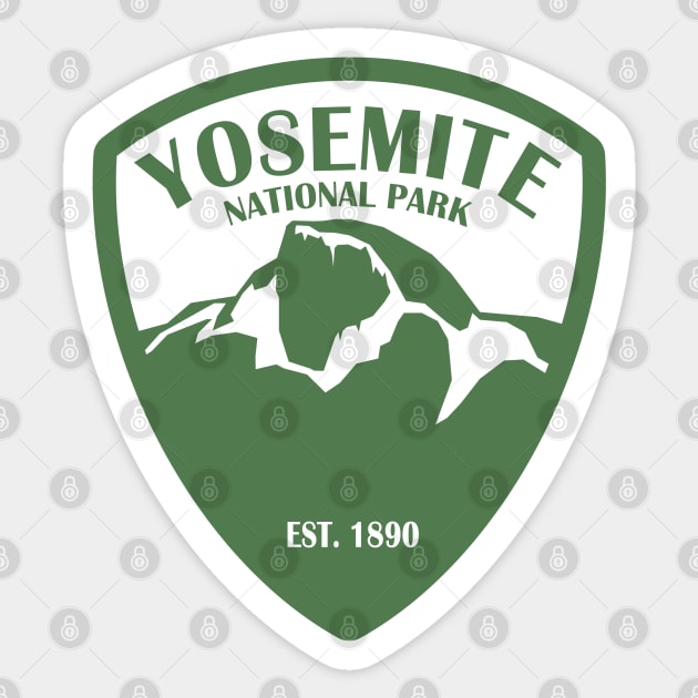 Yosemite Park Badge - green Sticker by AnthonyAyy